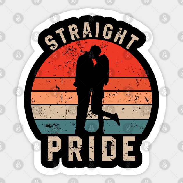 Straight Pride - Say no to LGBT Sticker by Sassy The Line Art